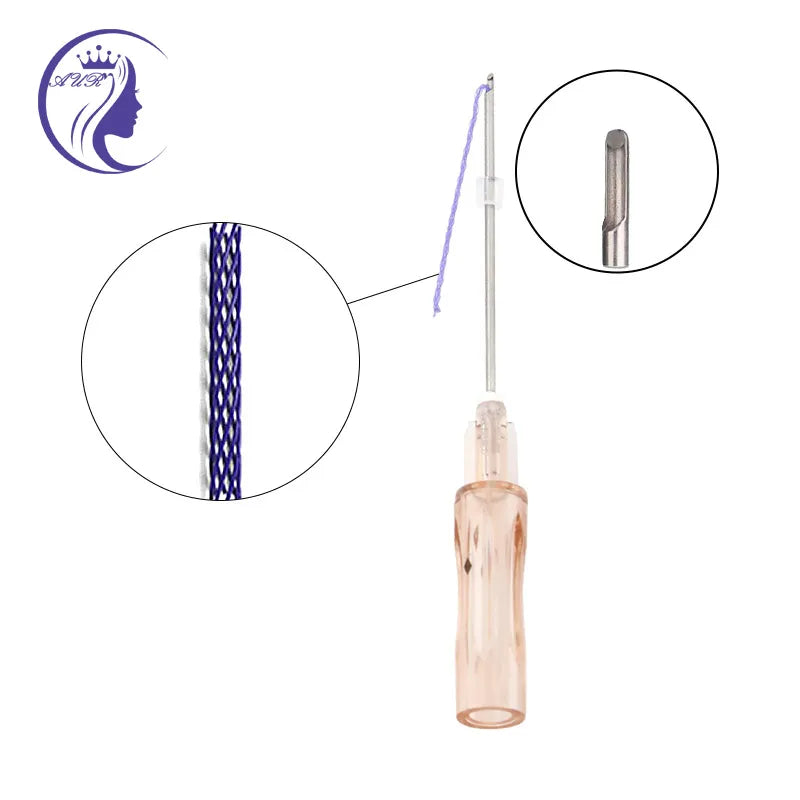 Factory Wholesale Mesh Thread L Needle – 19G 38/60mm PCL Mesh Thread for Nasolabial Folds & Deep Wrinkles