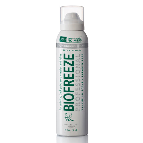 Biofreeze Cryotherapy 4 Oz. 360° Spray – Professional Version | Fast Pain Relief for Muscles & Joints