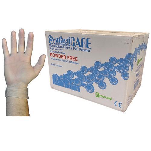 Vinyl Exam Gloves Powder-Free – Case of 10 Boxes (1000 Gloves)