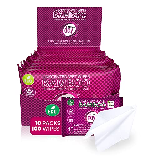 Genial Day - Unscented Bamboo Wet Wipes (10 x 10ct 50)
