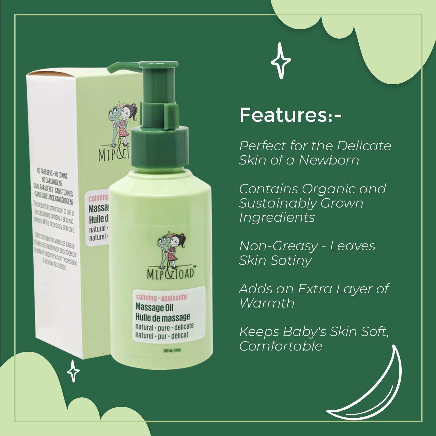 Calming Massage Oil – Soothing & Moisturizing with Essential Oils for Babies