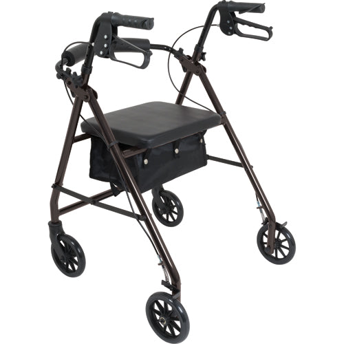 Aluminum Rollator with Loop Brake – 4-Wheel Lightweight Mobility Walker