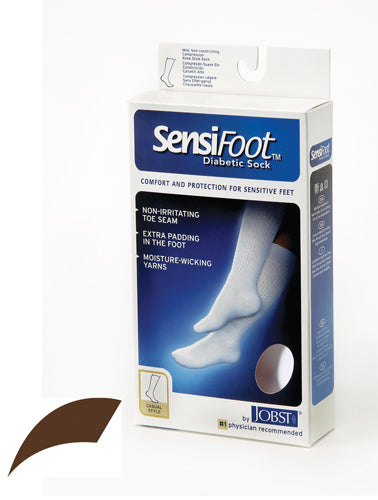 Sensifoot Diabetic Socks Over the Calf Brown Medium – Comfort & Support
