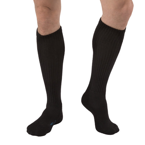 Jobst Sensifoot Over-The-Calf Compression Sock – Black Large, 8-15 mmHg