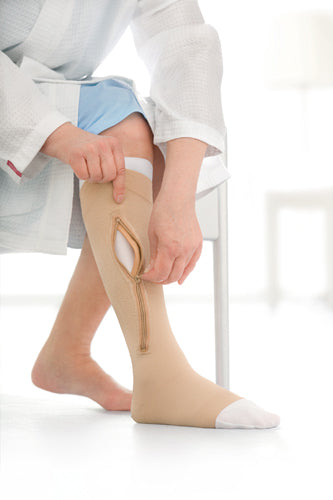 Ulcercare 2-Part System Right Zip with Liner Beige 2XL – Compression Garment for Ulcer Care