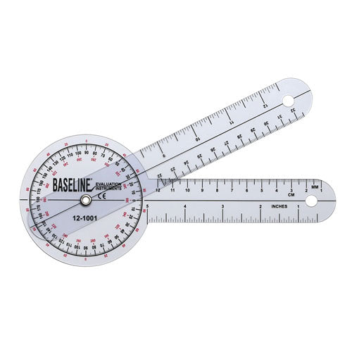 Baseline 8" Plastic Goniometer – 360° Joint Range Measurement Tool