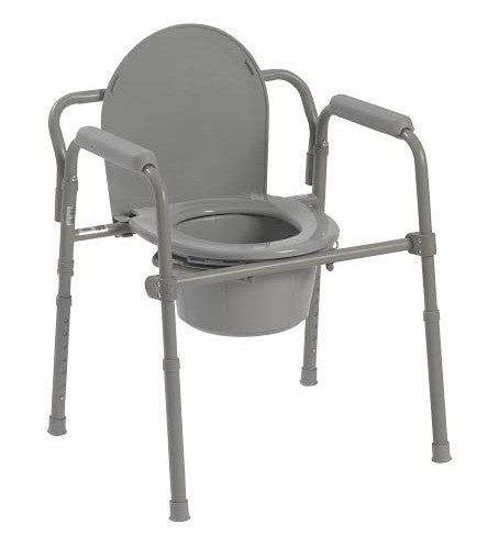 Commode Folding Steel 3-in-1 Non-Retail Carton (Drive) – Heavy-Duty Multi-Function Commode
