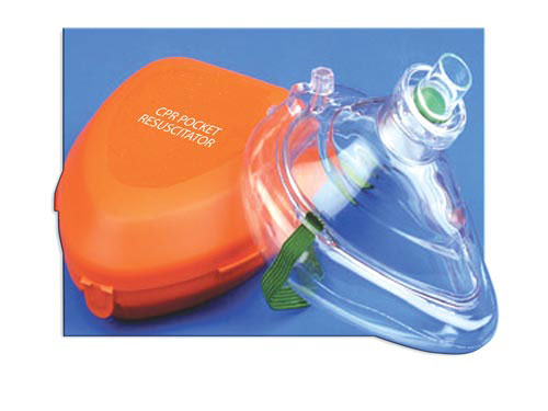 CPR Pocket Mask with Hard Case – One-Way Valve & O2 Inlet for Emergency Use