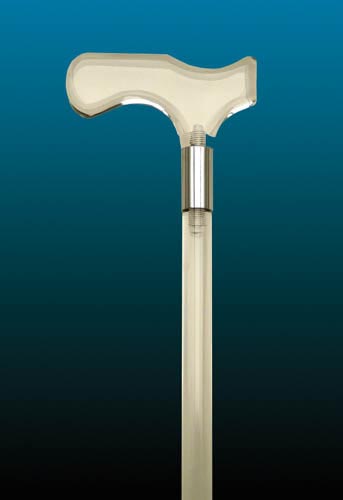 Canes Lucite Men's Derby Cane 7/8" – Elegant, Lightweight, Adjustable