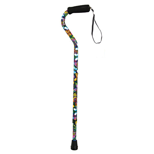 Offset Handle Aluminum Cane – Adjustable Walking Aid