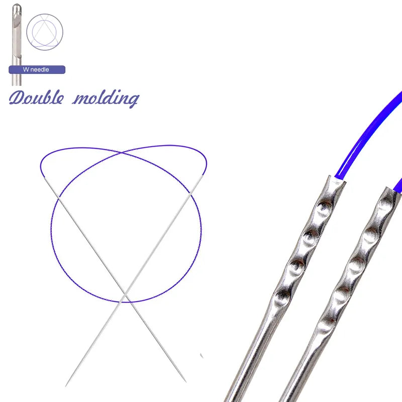 High Quality Double Needle Thread 19G 20G – PDO, PCL, PLLA Thread for Eyebrow Lift