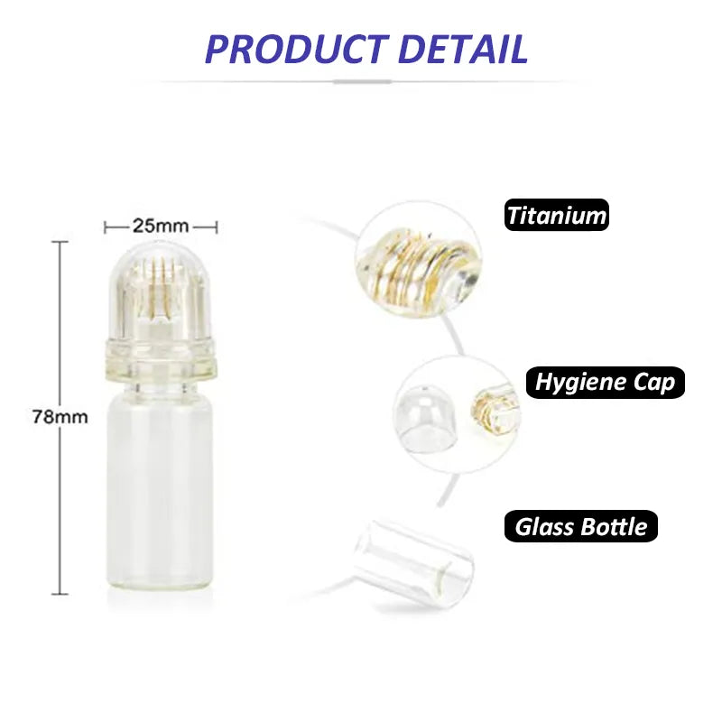 0.25mm 64-Needle Hydra Roller – Skin Rejuvenation & Enhanced Serum Absorption