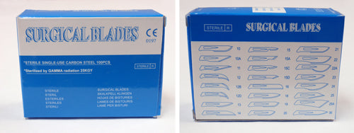 Scalpel Blade Box of 100 – Stainless Steel Surgical Blades, Sterile & Sharp