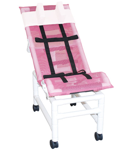 Bath Chair Large PVC Reclining – With Base & Casters