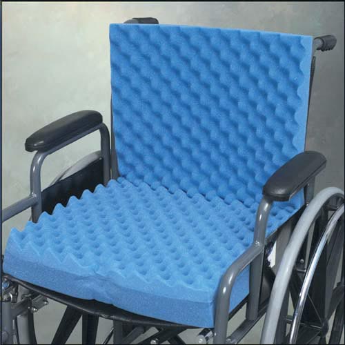 Eggcrate Wheelchair Cushion with Back 18" x 32" x 3" – Comfortable & Supportive