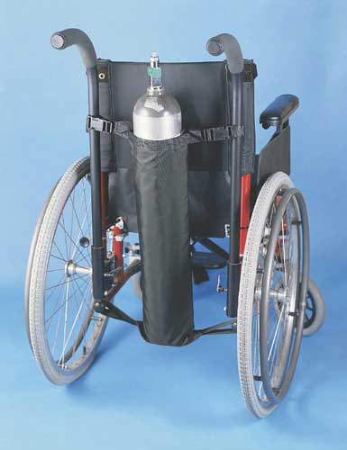 Wheelchair Oxygen Bag Black – 27" x 5" Durable Oxygen Tank Carrier