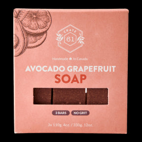 Crate 61 Organics Inc. - Avocado Grapefruit Bar Soap (3pk 8)