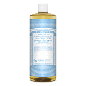 Dr. Bronner's Magic Soap - Baby-Unscented Pure-Castile Liquid (946ml 12)