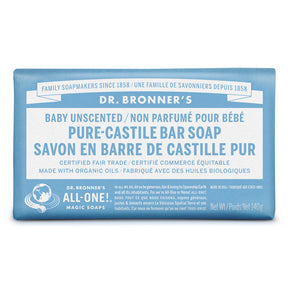 Dr. Bronner's Magic Soap - Baby-Unscented Bar Soap (140g 72)