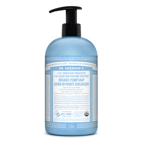 Dr. Bronner's Magic Soap - Baby Unscented Organic Sugar Soap (710ml 12)