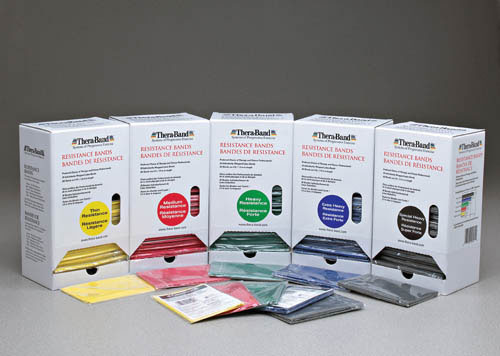 TheraBand Dispenser Package – 30 5' Resistance Bands for Fitness & Rehab