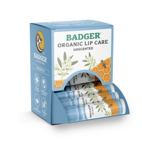 Badger Balms - Unscented Lip Balm Display (18 x 4g 144)