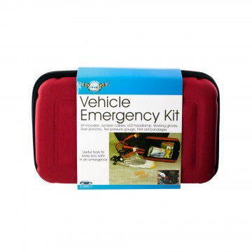 Vehicle Emergency Kit w/Zippered Case – Roadside Safety & First Aid Essentials
