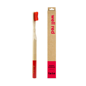 F.e.t.e. - Bamboo Toothbrush Well Red Medium (1ct 200)