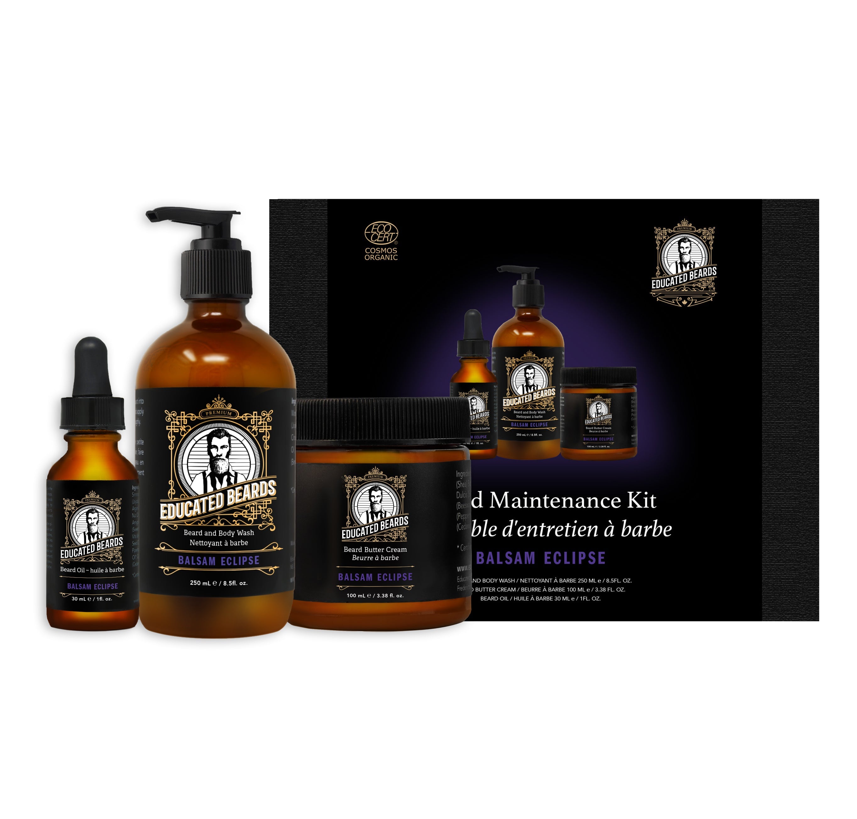 Educated Beards - Beard Maintenance Kit Balsam Eclip. (1kit 1)