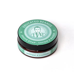 Educated Beards - Peppermint and Cedarwood Shave Soap (114g 1)