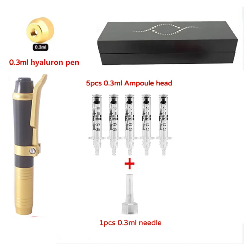 Portable Sterile Hyaluronic Pen Adapter – Compatible with 0.3ml & 0.5ml Ampoules, Needle-Free Home Skincare