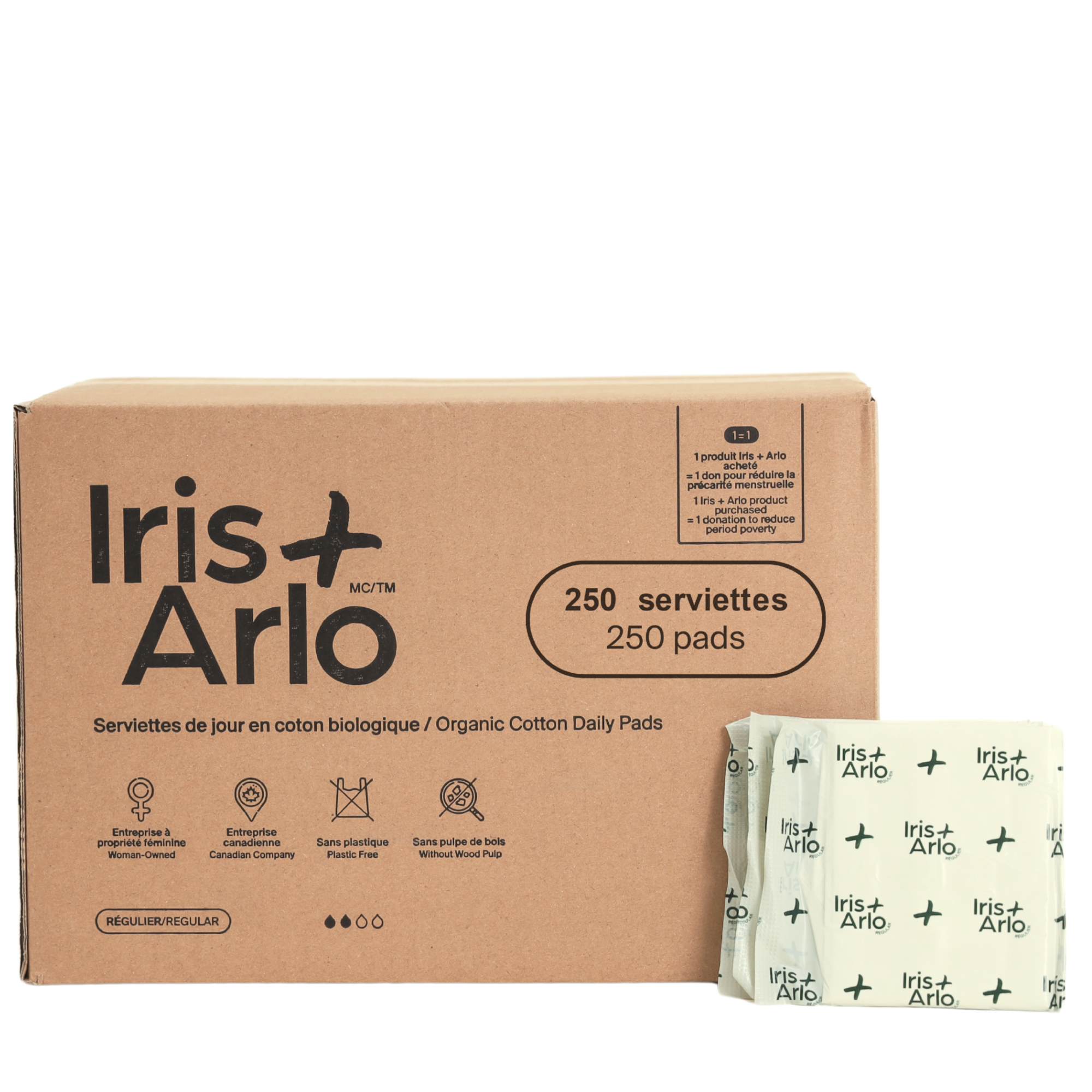 100% Organic Cotton Daily Pads - Bulk