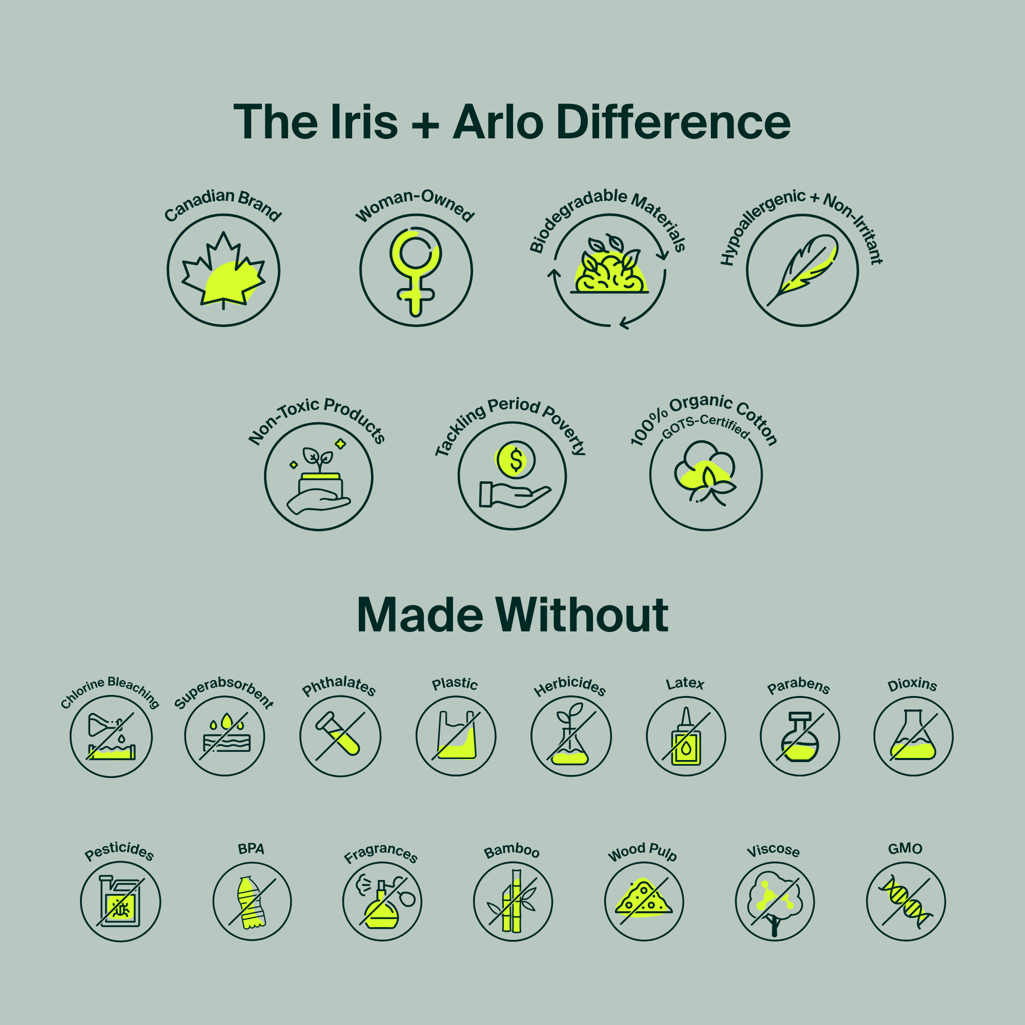 Wall-Mounted Cardboard Dispenser, 100% Organic Cotton Daily Pads