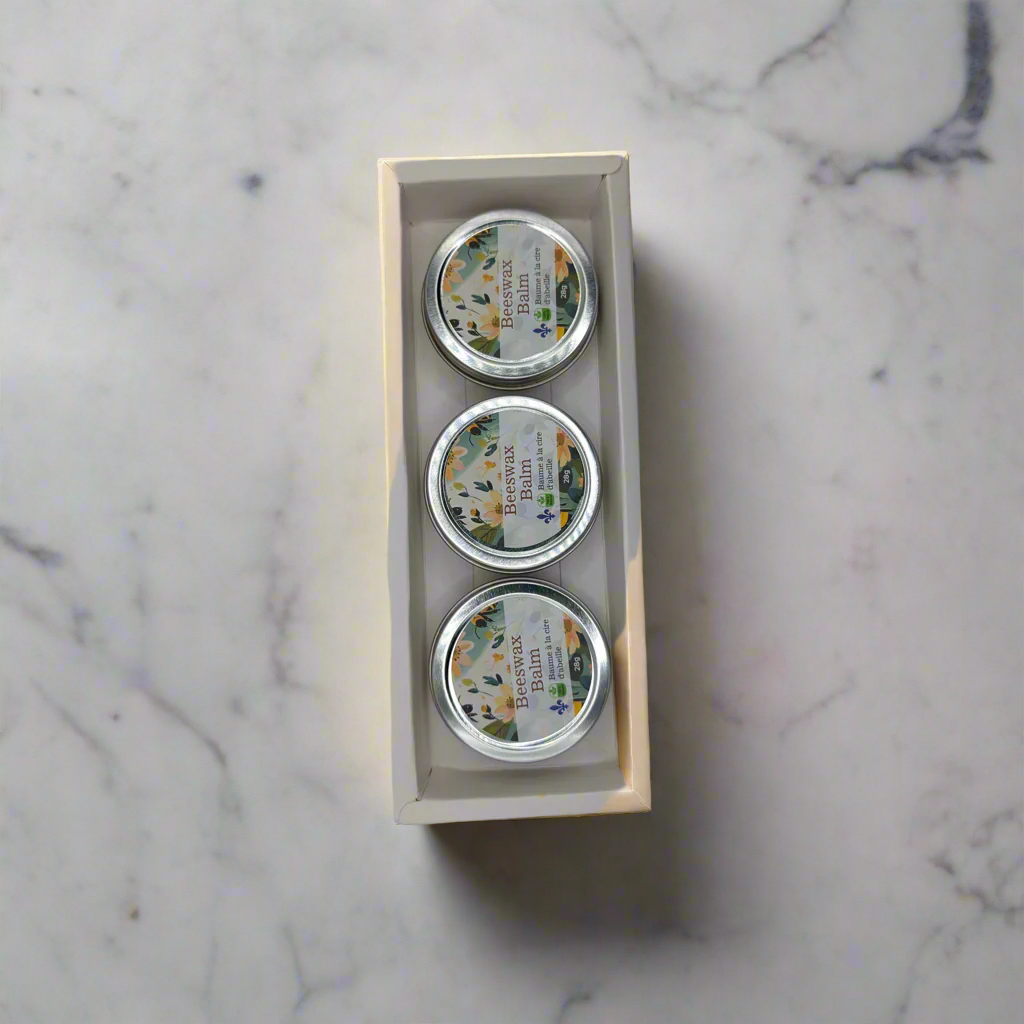 3 Pack Beeswax Balms – Nourishing Lip & Skin Care, 1 oz Each