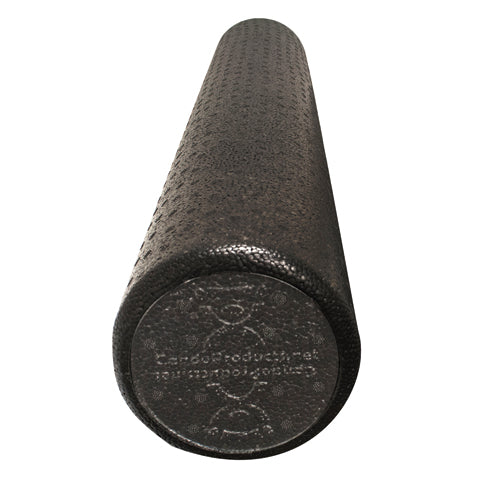 Can Do Foam Roller Black Extra Firm Round – High-Density Exercise & Therapy Roller