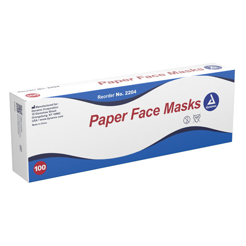 Paper Face Masks – Box of 100 Disposable Masks