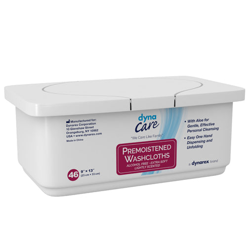 Premoistened Disposable Washcloths – Tub of 46 for Personal Care