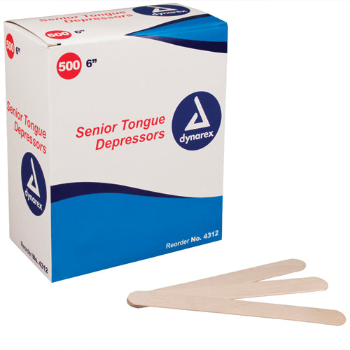 Non-Sterile Tongue Depressors – 6" Regular Size, Box of 500