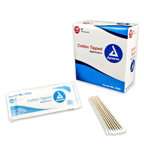 Cotton Tipped Applicators – 6" Non-Sterile, Wooden Shaft, Box of 1000