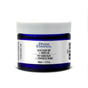Divine Essence - Blue Glass Jar 60ml + White Lid (60ml 6)