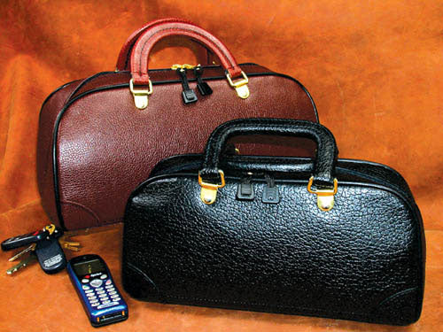 Zipper Physician Bag 12" Black Pebble Leather – Premium Medical Bag