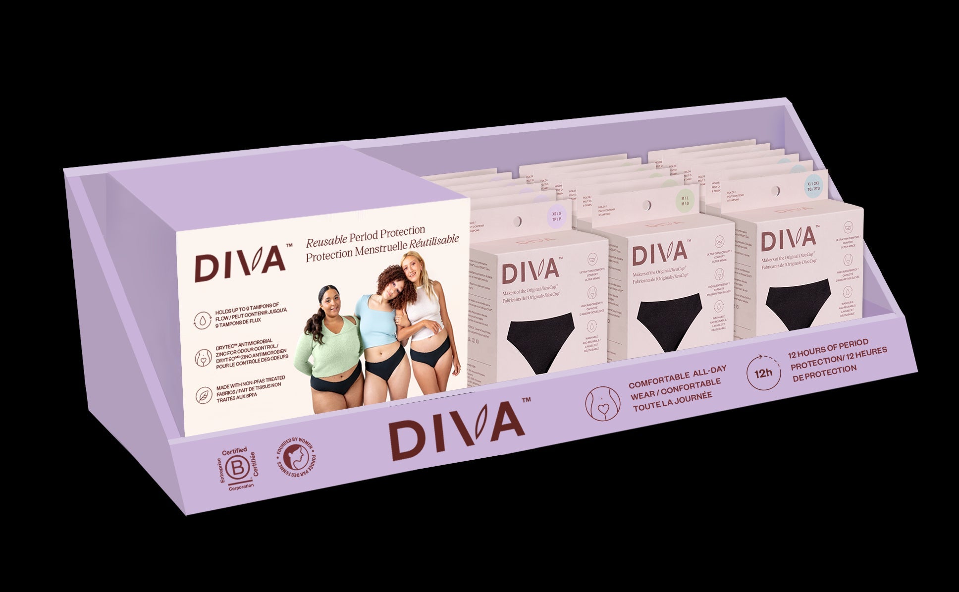 Diva International - Period Underwear Counter Dsply 18 U (1disp 1)