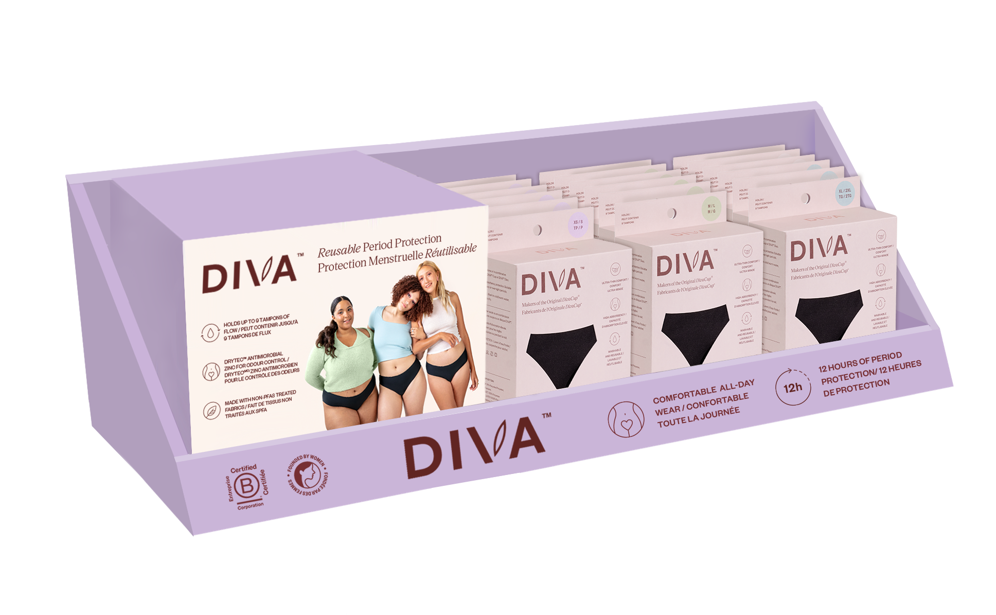 Diva International - Period Underwear Counter Dsply 18 U (1disp 1)