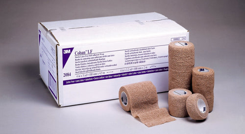 Coban Self-Adherent Wrap 2"x5yd Tan – Latex-Free, Bulk Pack of 36 Rolls