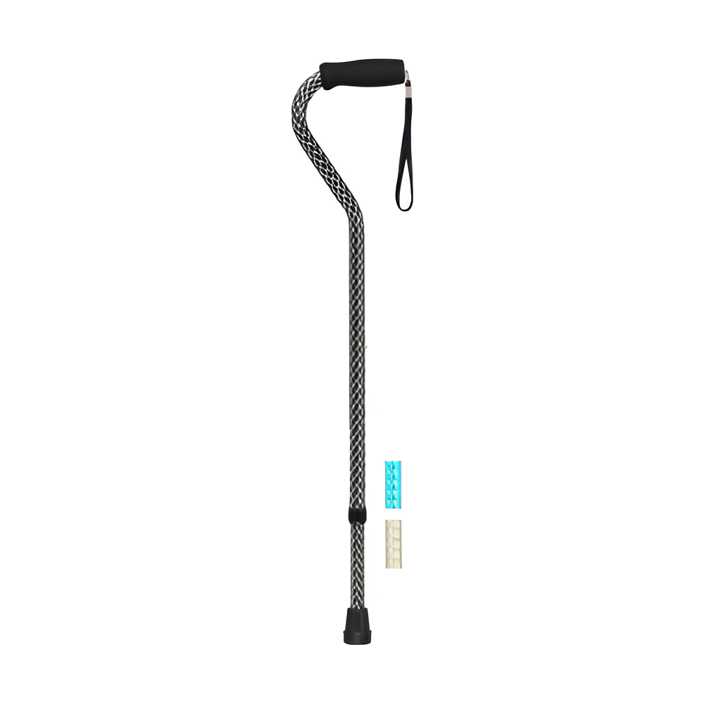 Designer Canes Color Combo Offset Handle Aluminum – Case of 6