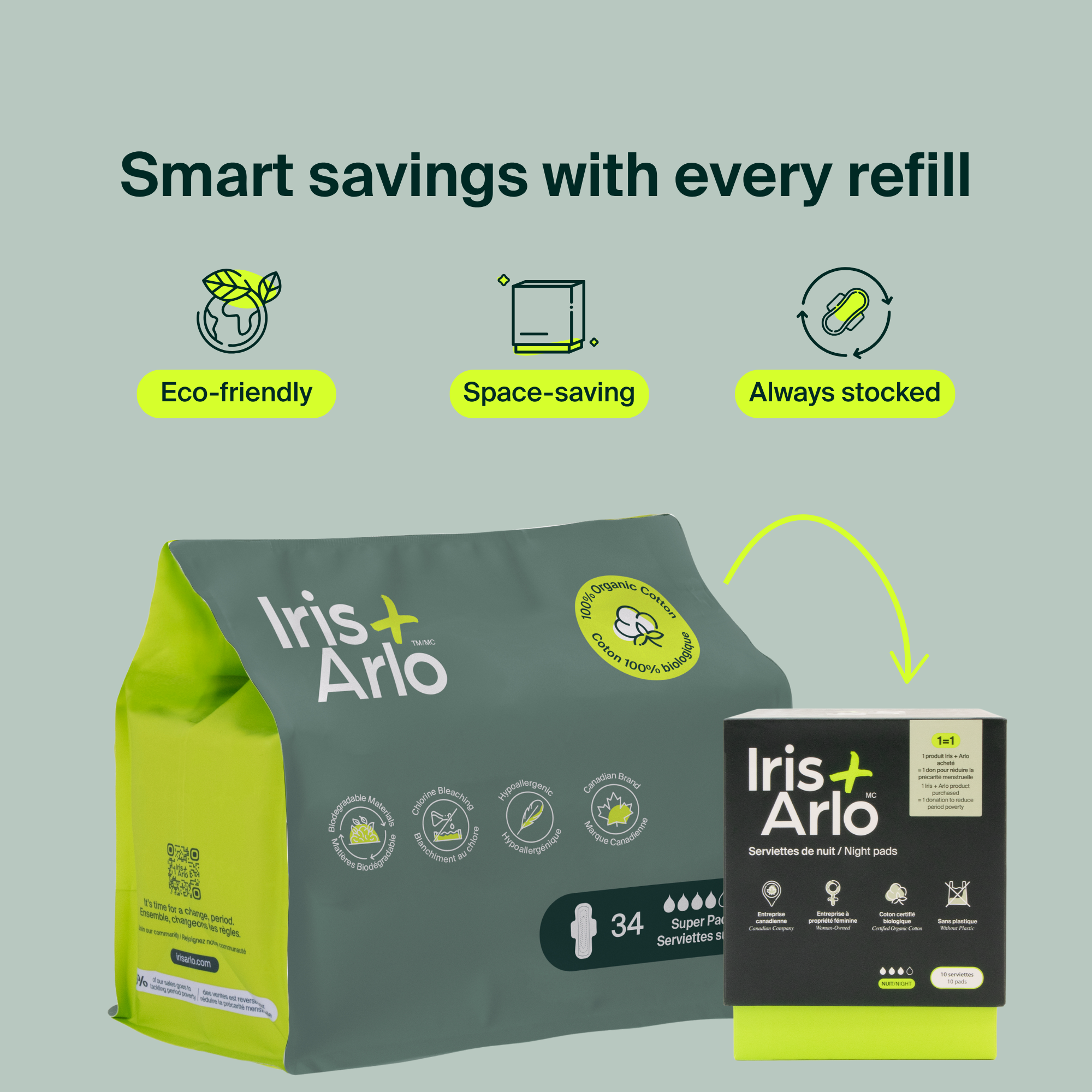 100% Organic Cotton Night Pads