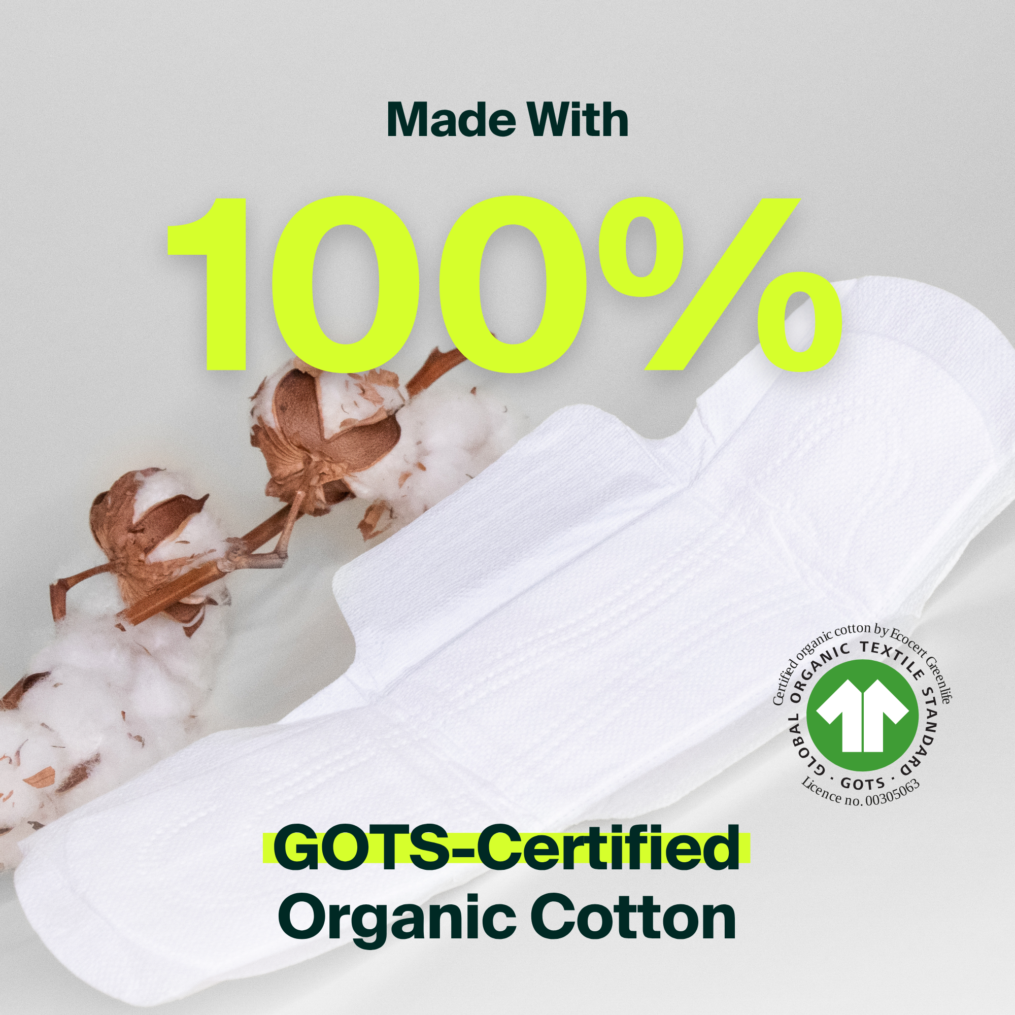 100% Organic Cotton Night Pads - Bulk