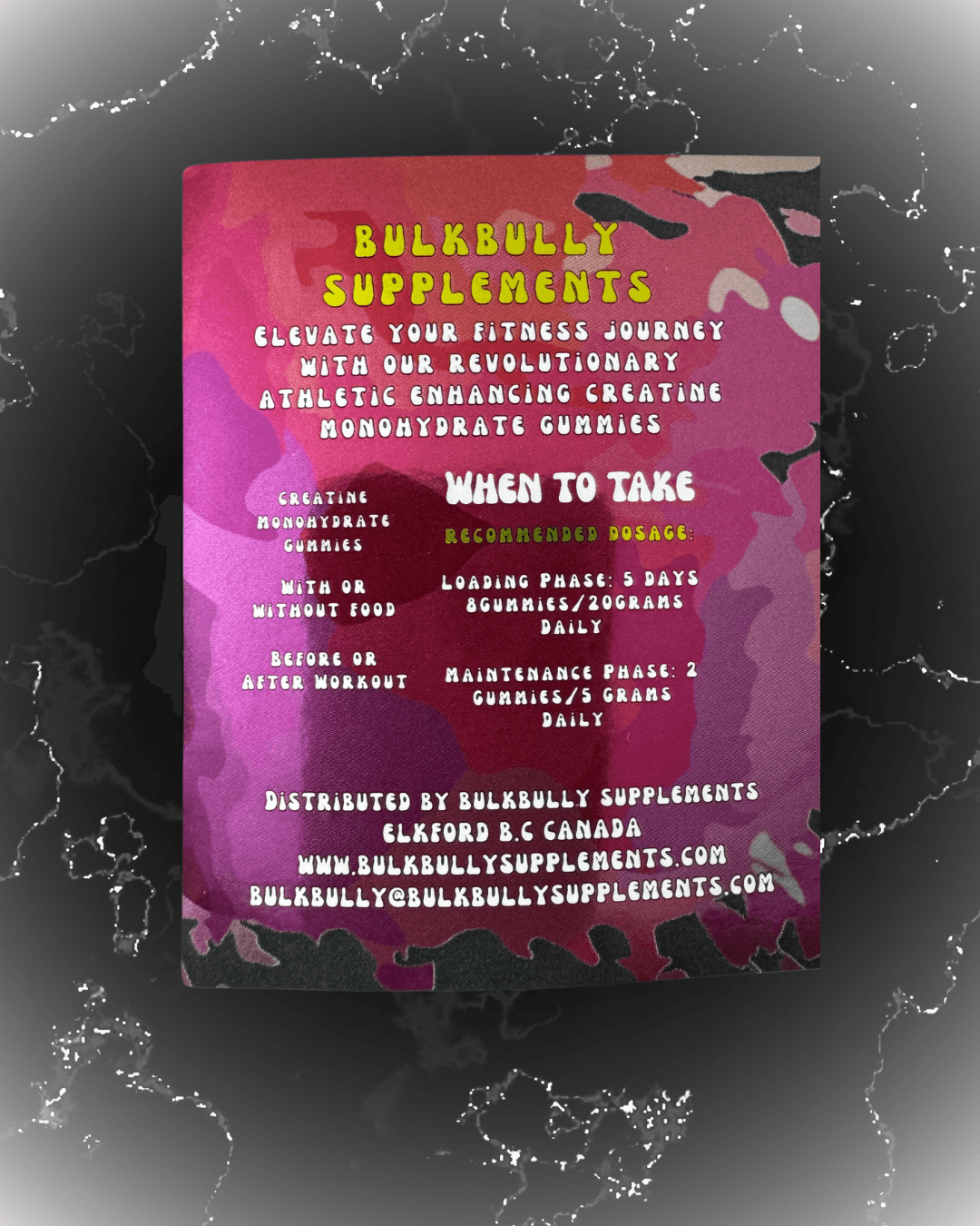 Wholesale BulkBully Creatine Gummies – Strawberry, 30 Servings, Workout Performance Support