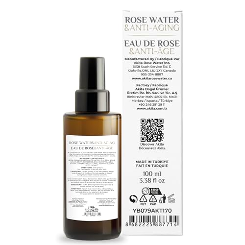 Akita - All Natural Rose Water, Anti-Aging, 100ml