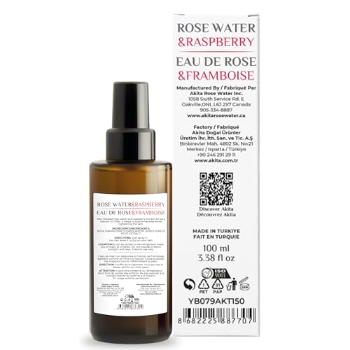 Akita - All Natural Rose Water with Raspberry, 100ml